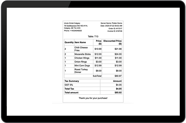 Digital Receipts